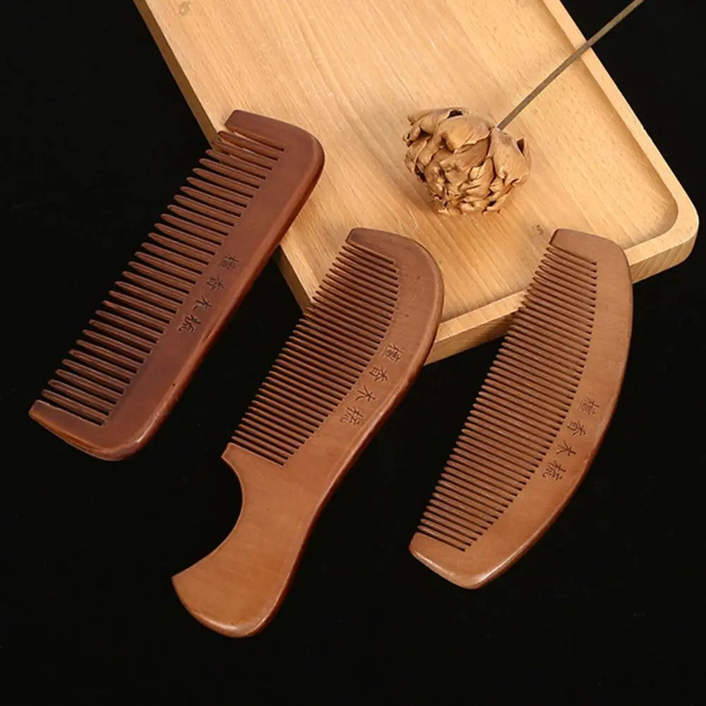 Handcrafted Natural Peach Wood Hair Comb
