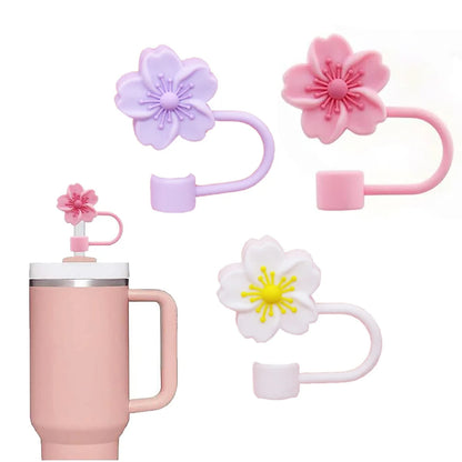 1 piece Straw Stopper - Cherry Blossom Silicone Straw Cover for Stanley 30&40 Oz Tumbler Cup