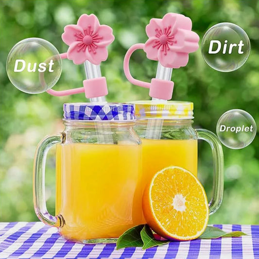1 piece Straw Stopper - Cherry Blossom Silicone Straw Cover for Stanley 30&40 Oz Tumbler Cup