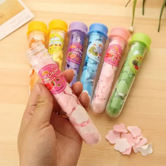 1 PCS Outside Disposable Washing Hand Paper Soap Body Washing Bath Test Tube