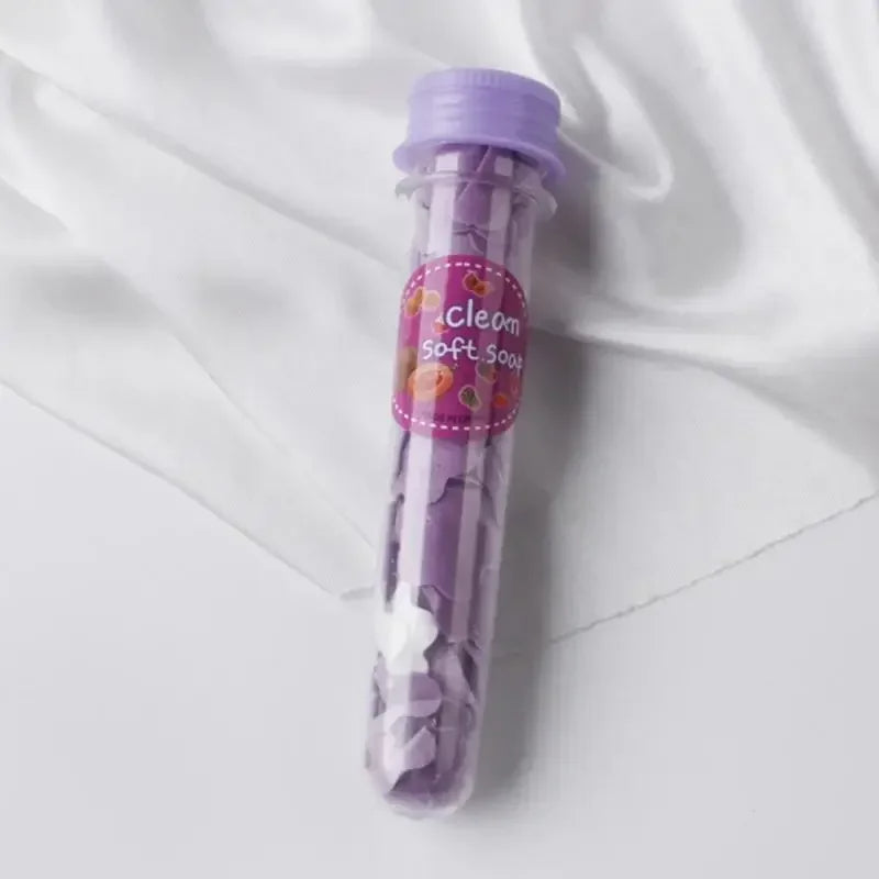 1 PCS Outside Disposable Washing Hand Paper Soap Body Washing Bath Test Tube