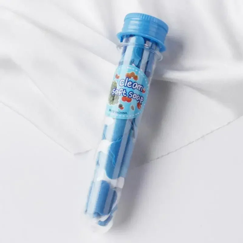 1 PCS Outside Disposable Washing Hand Paper Soap Body Washing Bath Test Tube