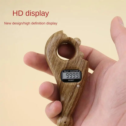 Digital Counter With Qibla Compass And Rotating Prayer Beads Portable Finger Tasbeeh