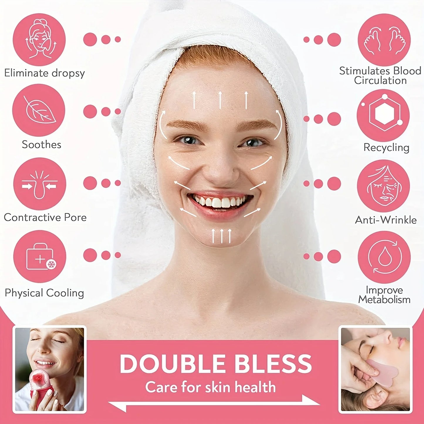 Ice Roller Facial Massage | Silicone Cleansing Ice Lattice