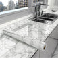 Self Adhesive Marble Sheet For Kitchen / Waterproof Anti Oil & Heat Resistant Wallpaper Sheet