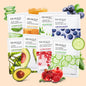 8 PCS BIOAQUA Fruit Facial Masks Moisturizing Hydrating Brightening Anti-aging Face Mask Sheet Masks for Face Skin Care