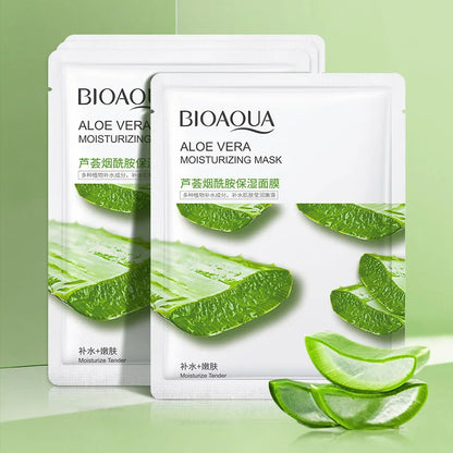 8 PCS BIOAQUA Fruit Facial Masks Moisturizing Hydrating Brightening Anti-aging Face Mask Sheet Masks for Face Skin Care