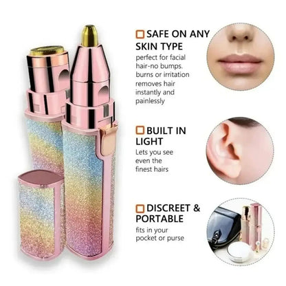 2in1 Electric Eyebrow Trimmer and Shaver Rechargeable Hair Remover