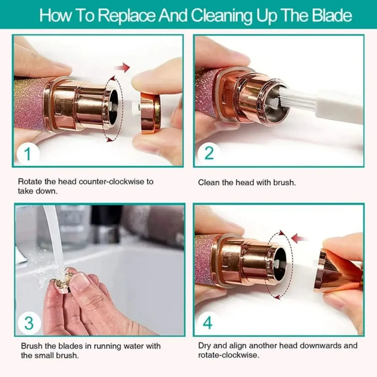 2in1 Electric Eyebrow Trimmer and Shaver Rechargeable Hair Remover