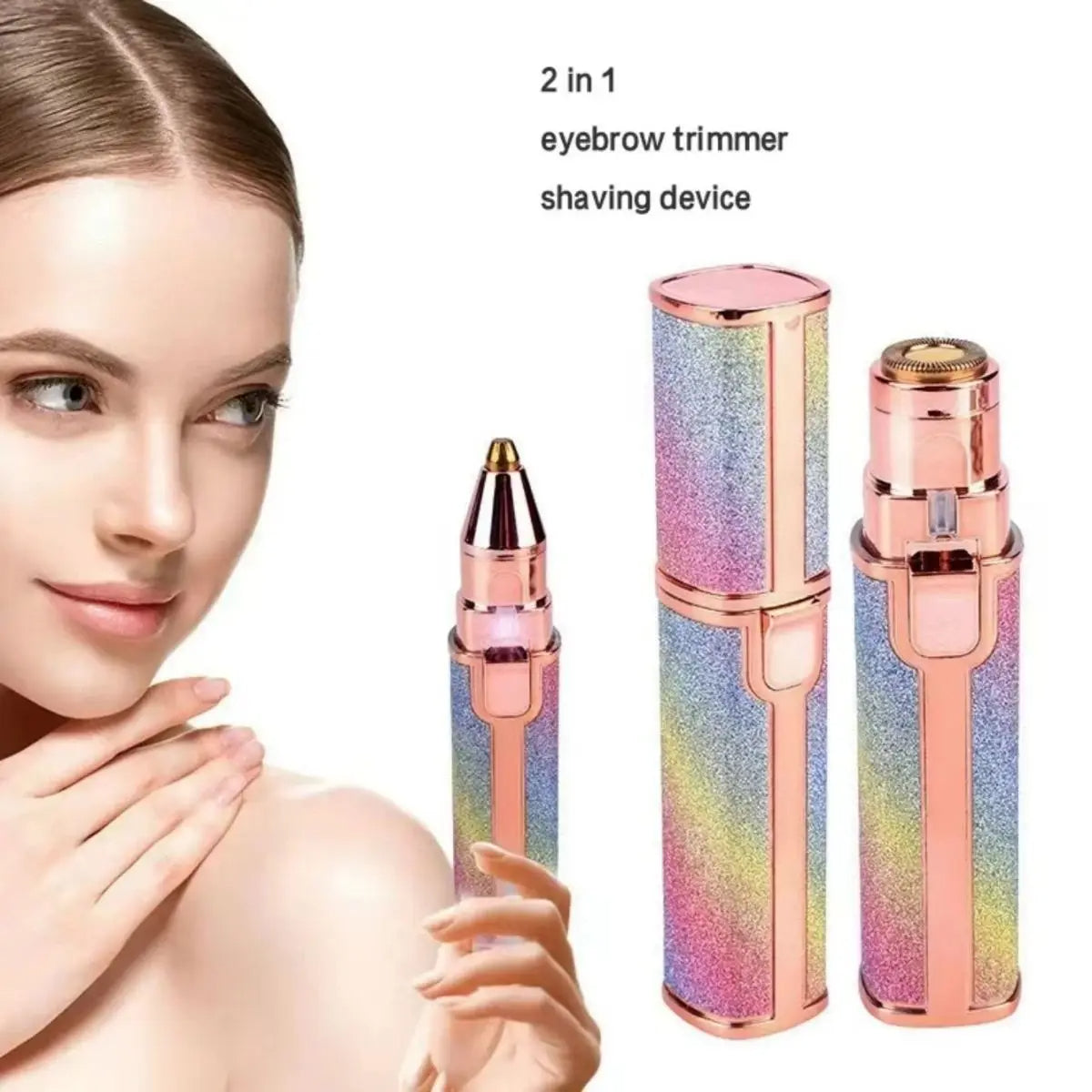 2in1 Electric Eyebrow Trimmer and Shaver Rechargeable Hair Remover
