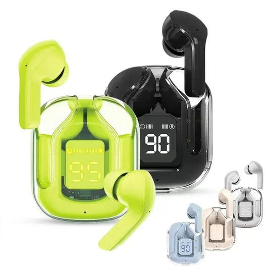 Air31 Earbuds Wireless | Crystal Transparent Bluetooth 5.3 | LED Digital Display Airpods