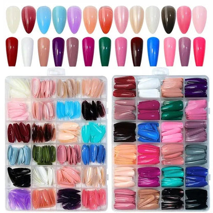288 PCs colorful nails box (Random Color).