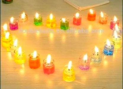 Pack of 6 Eco-Friendly Tea Light Candles in Glass Holders, 3CM Seashell Design Home Decoration