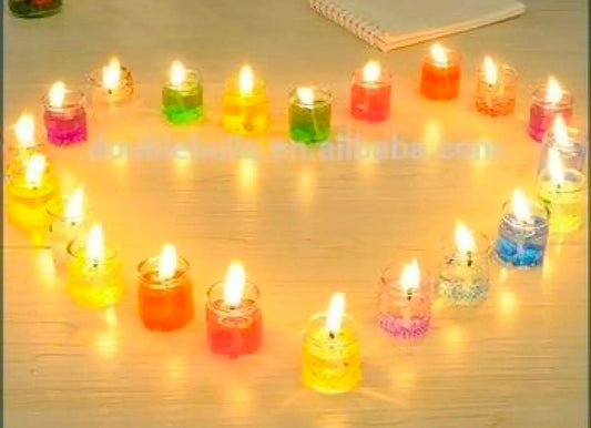 Pack of 6 Eco-Friendly Tea Light Candles in Glass Holders, 3CM Seashell Design Home Decoration