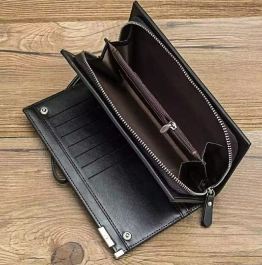 Balebaily Short Zipper High Quality Pure Leather Wallet Coin Purse.
