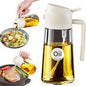 2in1 Oil Sprayer Glass Bottle For Cooking Anti Leakage Olive Oil Storage Bottle For Bbq Air Fryer Salad Steak Kitchen Supplies.