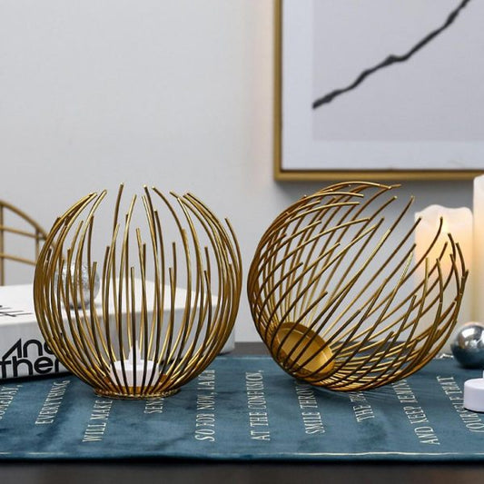 Metal Candle Holder Iron Geometric Candle Stand For Home Decor