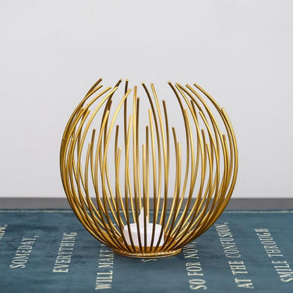 Metal Candle Holder Iron Geometric Candle Stand For Home Decor