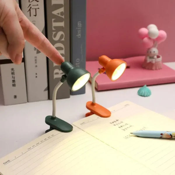 Mini Book Light With Clip Portable Led Reading Lamp Travel Bedroom Night Light Night