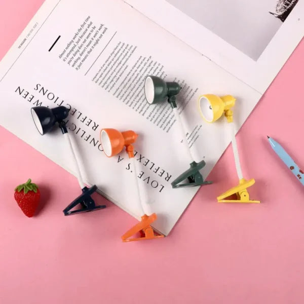 Mini Book Light With Clip Portable Led Reading Lamp Travel Bedroom Night Light Night