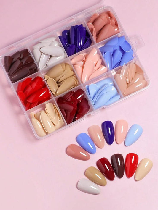 Reusable Fake Nails With Box – Beautiful Variety Of Colors