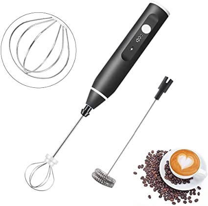 Rechargeable Electric Coffee Mixer Egg Beater Quick Frothing Action.