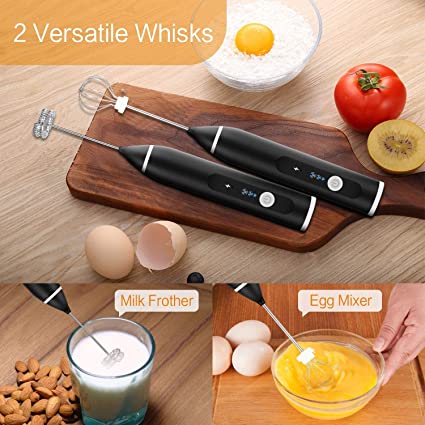 Rechargeable Electric Coffee Mixer Egg Beater Quick Frothing Action.