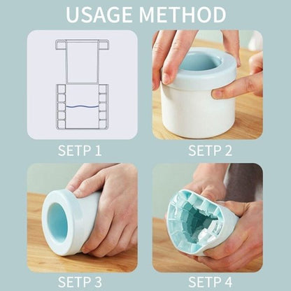 Silicone Ice Cube Maker & Ice Bucket Cup Mold – 2-in-1 Cooling Magic